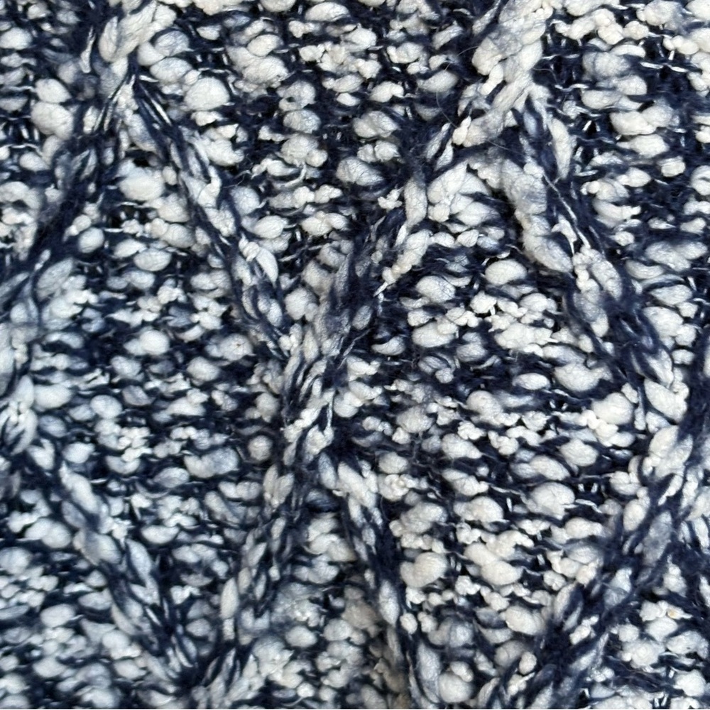 Moth by Anthropologie Women’s Blue White Textured Knit Sweater Small - Picture 4 of 5